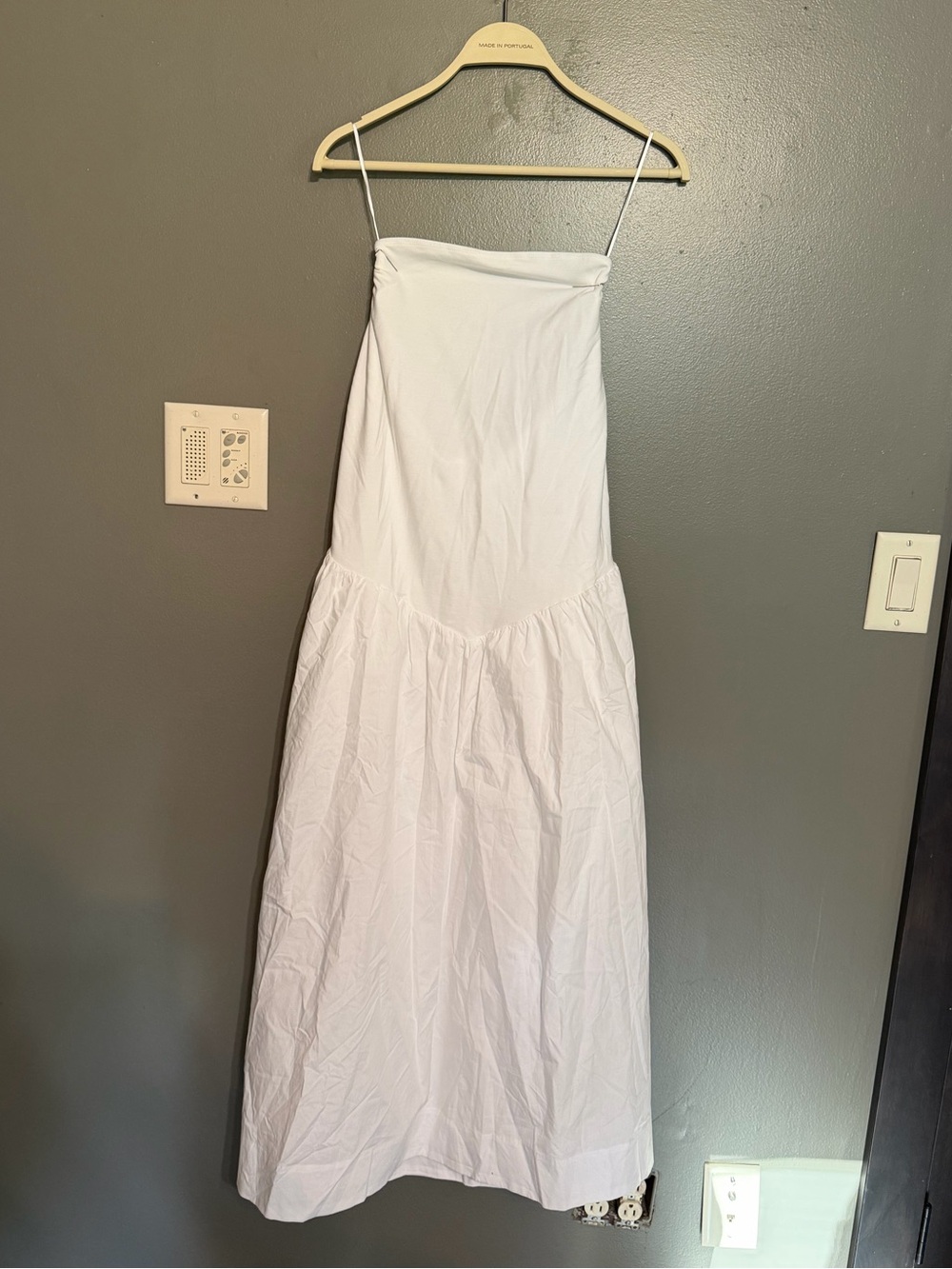 NWT Target A New Day Strapless Drop Waist Knit Mix Maxi Dress - White, Large XXL